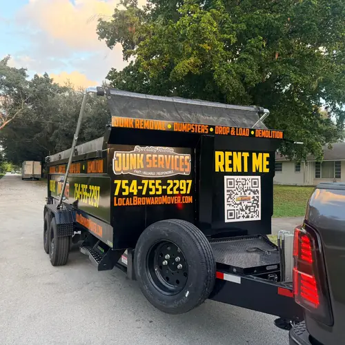 Dumpster trailer for property manager cleanouts
